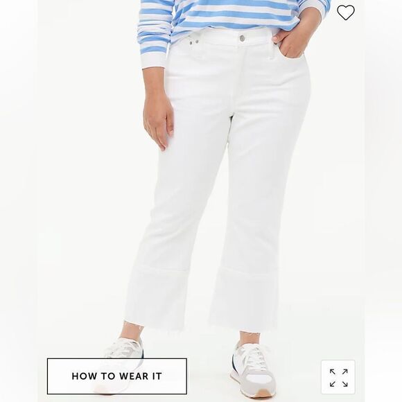 J. Crew Flare crop white jean in signature stretch* - Picture 5 of 12